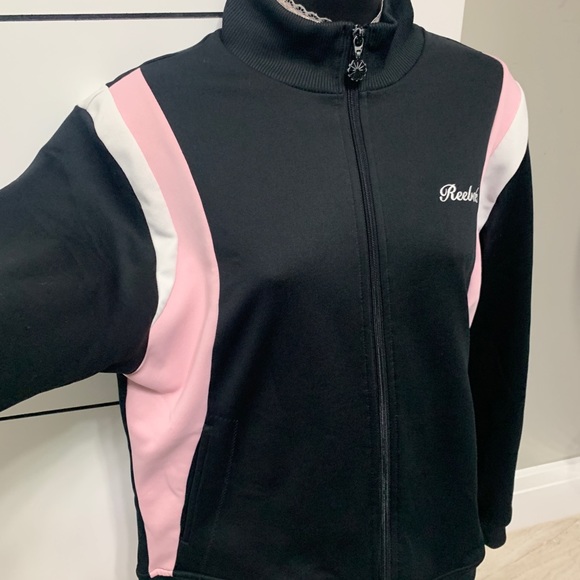 Large Reebok Black and Pink Track Jacket - Picture 5 of 8